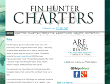 Tablet Screenshot of finhuntercharters.com